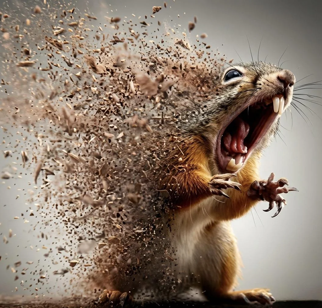 the squirrel, screaming